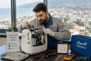 تعمیر دستگاه اکسیژنساز خانگی توسط کارشناس اکسیران در چالوس